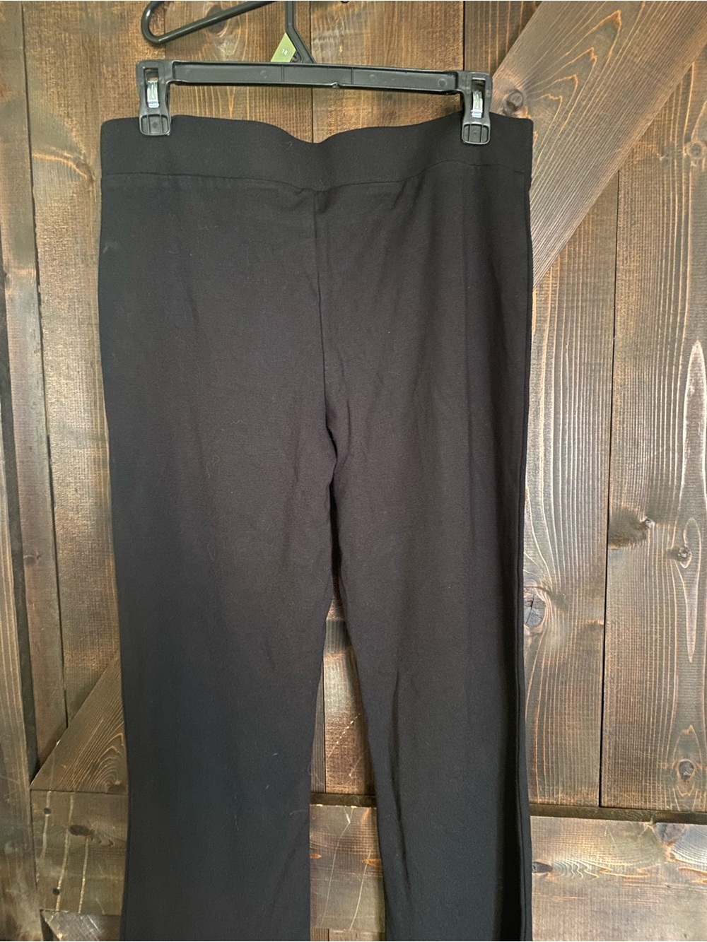 Boston Proper Black Solid Pull-On Elastic Waist Knit Pants